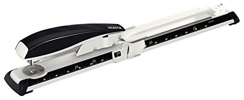 Leitz Cucitrice Da Ufficio Con Braccio Lungo, Capacità 40 Fogli, Nero, Design Ergonomico In Metallo, Gamma Nexxt, Include Punti, 55600095