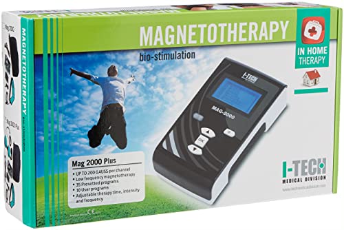 I Tech Iacer Mag 2000 Plus, Per Magnetoterapia Domiciliare E Professionale, 2 Canali Da 200 Gauss Cad, 35 Programmi, Fino A 10 Memorie Utente, Fascia