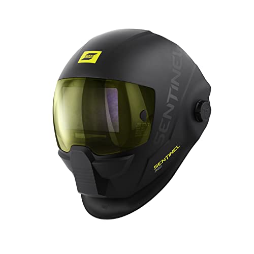 Esab® Sentinel™ A60, Casco Da Saldatura, Design Piatto Nero, Nylon Ad Alto Impatto, Ampio Campo Visivo 11,8 X 7,1 Cm