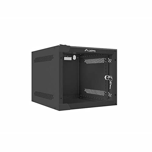 Lanberg Armario Rack 10 € Montaje Pared 4U / 280X310 Para Autoarmas (Paquete Plano) Con Puerta De Cristal Black