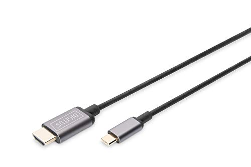 Digitus Da-70821 Cable Usb-C - Hdmi 1.8M 4K/30Hz Black Metal Housing