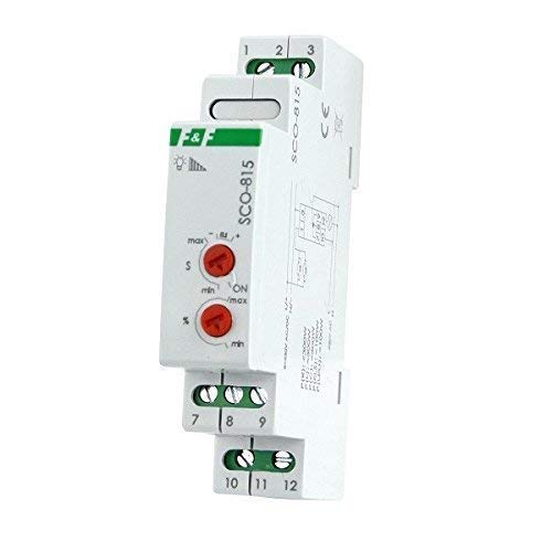 F&F Ściemniacz Uniwersalny R. L. C. Esl 1 Moduł Montaż Na Szynie Din. Zasilanie 230V Ac (R) 500W Sco-815