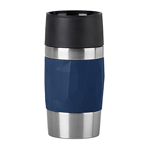 Emsa Travel Mug Compact Isolierbecher Bu | 0,3 L, Dunkelblau