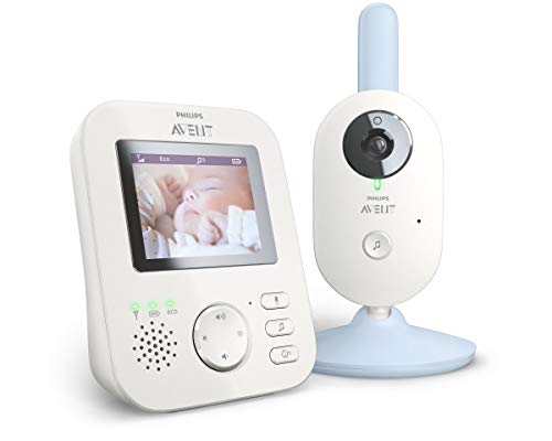 Philips Avent Baby Monitor Scd835/26 Monitor Video Per Bambino 300 M Fhss Blu, Bianco