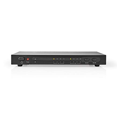 Nedis - Matrix Hdmi™ - 4 Porte A 2 Porte - 4 Ingressi Hdmi™ - 2 Uscite Hdmi™ - Nero
