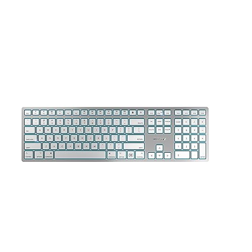 Cherry Kw 9100 Slim Per Mac, Tastiera Wireless, Layout Mac, Layout Americano (Qwerty), Connessione Bluetooth O Rf A Scelta, Ricaricabile, Design Sotti