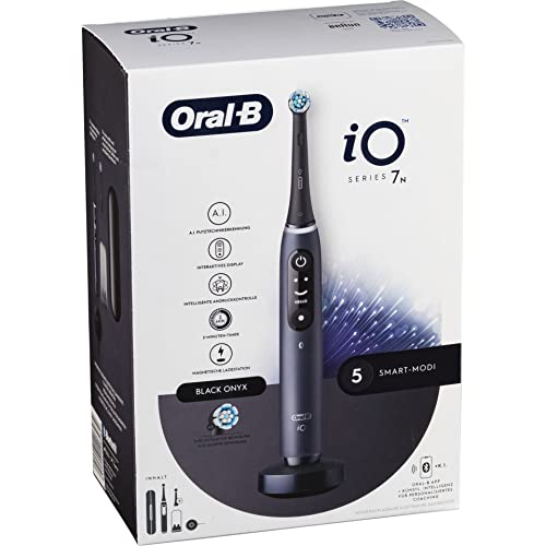 Oral-B Io Series 7 Brosse À Dents Électrique 2 Brosses À Dents 5 Modes De Brossage Pour Soins Dentaires, Technologie Magnétique, Affichage Et Étui De