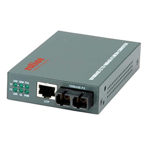 Roline Rc-100Fx/Sc Fast Ethernet Converter, Rj-45 To Sc, Loop-Back Convertitore Multimediale Di Rete