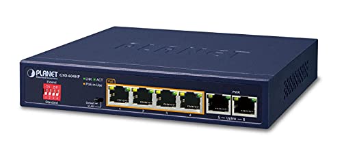 Planet Gsd-604Hp Switch Di Rete Gestito Gigabit Ethernet (10/100/1000) Nero Supporto Power Over Ethernet (Poe)