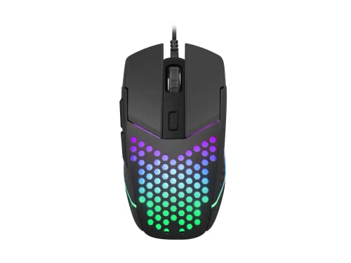 Fury Battler - Raton Gaming Usb, 6400 Dpi, 6 Botones, Optico, Retroiluminacion Rgb, Liviano, Color Negro