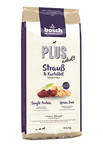 Bosch Hpc Plus Struzzo & Patata | Cibo Per Cani Adulti Di Tutte Le Razze | Monoproteico | Senza Cereali | 1 X 12500 G