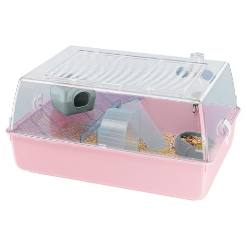 Ferplast Gabbia Roditori Mini Duna Hamster Per Criceti, Topolini, In Plastica, Accessori Inclusi: Mangiatoia, Beverino, Ripiano, Casetta, Scaletta, Ru