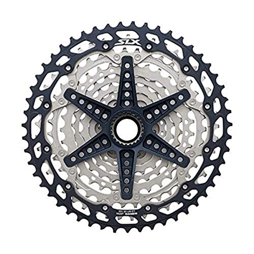 Shimano Cassette 12V.10/45 Slx, Unisex Adulto, Silver/Black, 10/45