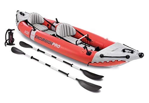 Intex 68309Np - Canoa Gonfiabile Excursion Pro K2, 2 Posti, Rosso, 384X94X46 Cm