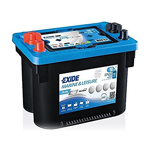 Batería 12V/50Ah - 750 Cca - Dual Agm Exide Ep450