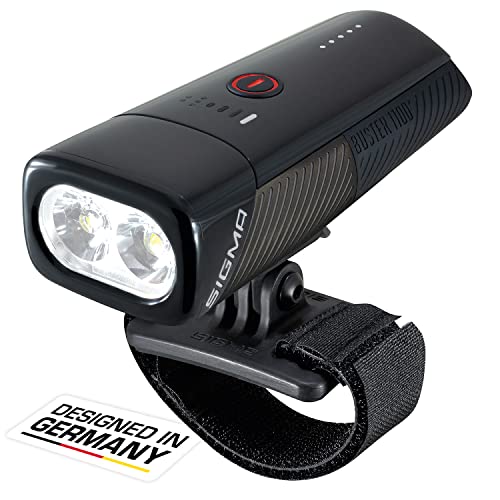 Sigma Sport – Buster 1100 Hl - Fanale Anteriore Per Casco Led, 1100 Lumen, Batteria Ricaricabile , Staffa Con Funzione Di Sgancio E Aggancio Rapido Qu