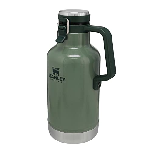 Stanley Classic Easy-Pour Growler 1,9L Hammertone Green - Insulated Growler - Mantiene La Birra Fredda E Gassata - Acciaio Inossidabile - Antigoccia -