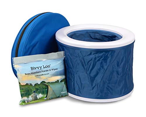 Bivvy Loo Portable Camping Toilet - - Fishing Igienici - Wc Da Campeggio All' Aperto - Si Ripiega Flat - Da Festival - Wc Per La Pesca - Toilette Port
