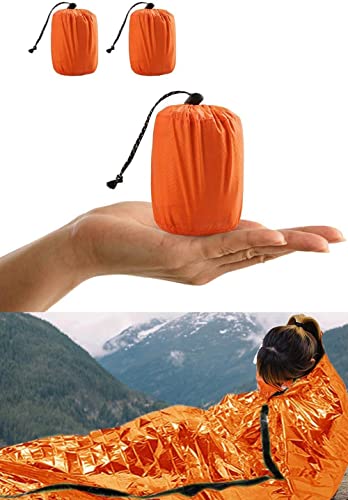 Honyao Sacco A Pelo D'Emergenza, Coperta Di Sopravvivenza Riutilizzabile, Coperta Di Isolamento Termico Di Primo Soccorso Per Outdoor Campeggio Trekki