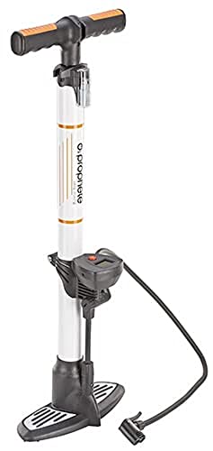 Prophete Hochleistungs-Alu-Standluftpumpe Mit Digitalmanometer, Pompa Ad Aria Per Bicicletta. Unisex-Adulto, Argento/Nero, M