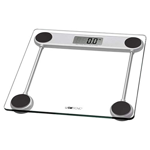 Clatronic Pw 3368 Fa Bilancia In Vetro, Display Led, Silver, Transparent