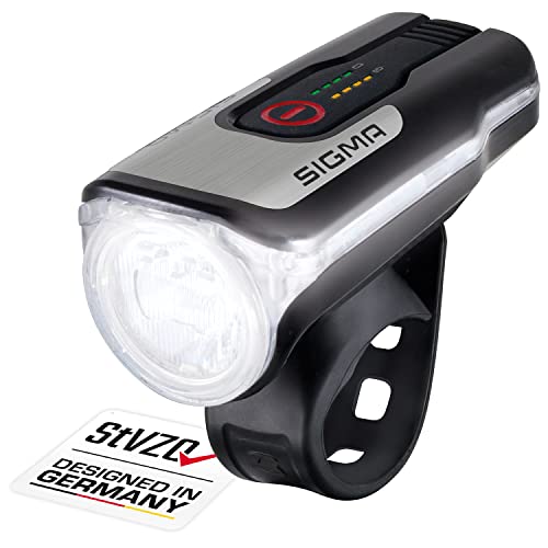 Sigma Sport, Fanale Aura 80 Per Bicicletta, Fanale Anteriore A Led, 80 Lux, Omologazione Stvzo, Alimentazione A Batteria