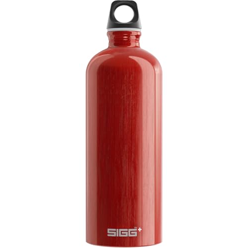 Sigg Traveller Red Borraccia Alluminio (1 L), Borraccia 1 L Ermetica E Priva Di Sostanze Nocive, Borraccia Acqua Leggerissima In Alluminio