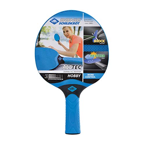 Puma Donic-Schildkröt Racchetta Tennis Da Tavolo Alltec Hobby Outdoor, Plastica, Resistente Alle Intemperie, Lavabile, 733014, Nero (Nero/Grigio/Puma