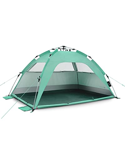 Qeedo Quick Palm Tenda Da Spiaggia Montaggio Rapido (Sistema Quick-Up), Uv-Protezione (Uv80) - Menta