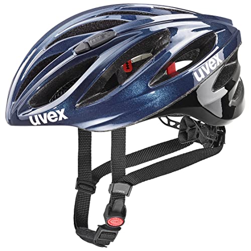 Uvex Boss Race, Casco Sicuro Ad Alte Prestazioni Unisex, Regolazione Individuale Delle Dimensioni, Aerazione Ottimizzata, Deep Space-Black, 52-56 Cm
