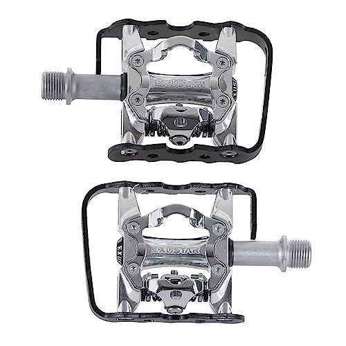 Exustar Mtb E-Pm86, Pedalo Ciclo Unisex Adulto, Nero, 105X66Mm