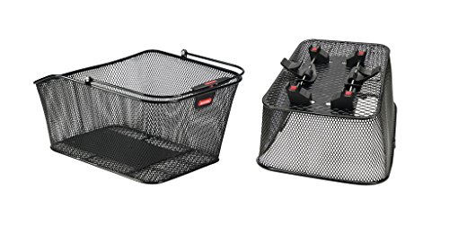 Klickfix Hinterradkorb-2128019540, 2128019540-Cestino Per Ruota Posteriore, 41 X 21 X 31 Cm, Colore: Nero Unisex Adulto, 41X21X31Cm
