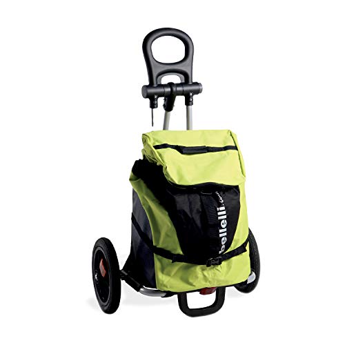 B-Tourist - Carrello Per Bici - Carico Utile 25 Kg - Con Borsa Verde Lime