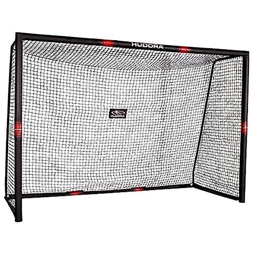 Hudora Porta Da Calcio Pro Tect, Porta Da Calcio Grande Per Bambini E Adulti, Porta Da Calcio Rivestita In Gommapiuma Con Rete, Porta Da Esterno Di Qu