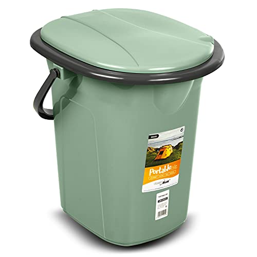 Green Blue Gb320Go Toiletteturistico Secchio Portatile 19 Litri Diversi Colori (Verde-Grigio)