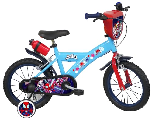 Albri Bicicletta 16 Pollici, Biciccletta Spidey Bambino, Multicolor