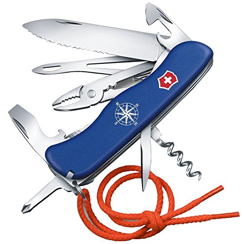 Victorinox, Skipper, Coltellino Svizzero (18 Funzioni, Cordino, Lama Da Guado, Tagliafili) Colore Blu