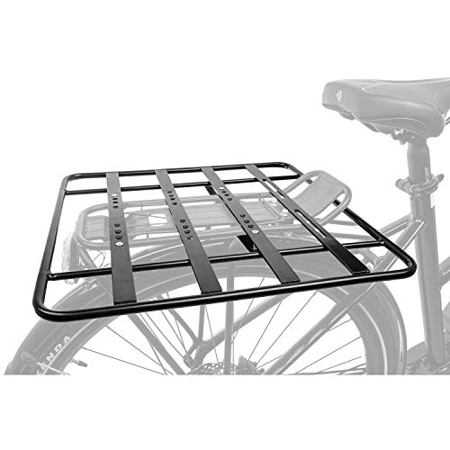 M-Wave 887539026776, Piastra Estensione Portapacco 40X40 Cm All. Unisex-Adult, Nero, 400 X 400 Mm