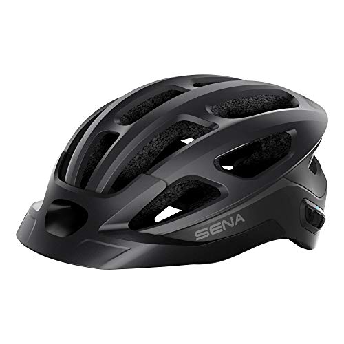 Sena R1 Evo Smart Helmet Da Ciclismo (Matte Black, L)