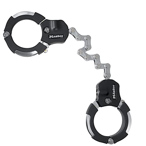 Master Lock Manette Antifurto 8290Eurdpro [Sold Secure Certified] - Ideali Per Biciclette, Scooter E Passeggini, Unisex Adulto, Nero, 9 Maglie