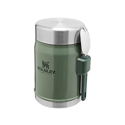 Stanley Classic Legendary Food Jar 0.4L Con Cucchiaio-Forchetta - Contenitore Termico Per Alimenti Caldi - Thermos Mantiene Caldo O Freddo Per 7 Ore -