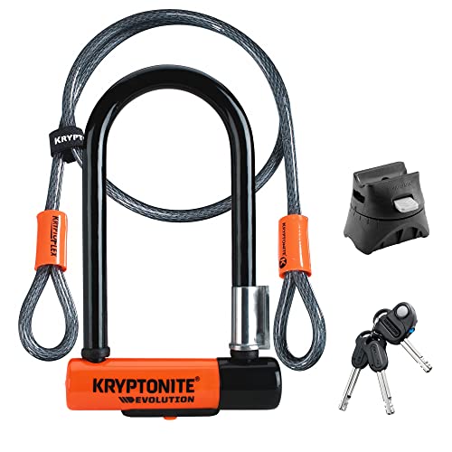 Kryptonite 002079, Lucchetto Antifurto Per Bici, Arancione/Nero
