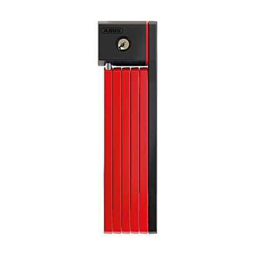 Abus Bordo Ugrip 5700K Sh Serratura Pieghevole Con Staffa - Serratura Per Bicicletta Con Barre Spesse 5 Mm - Livello Di Sicurezza 7-80 Cm - Rosso