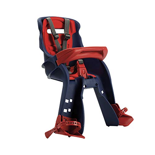 Okbaby Orion - Seggiolino Anteriore Per Bambini, Sicurezza In Bicicletta Dai 7/8 Mesi (15 Kg) - Blu E Rosso