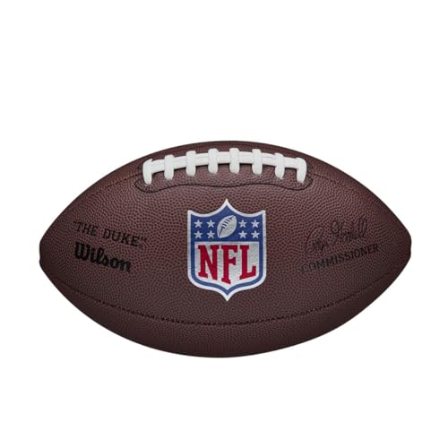 Wilson, Palla Da Football Americano Nfl Duke Replica, Pelle Composita, Dimensioni Ufficiali, Marrone, Wtf1825Xbbrs
