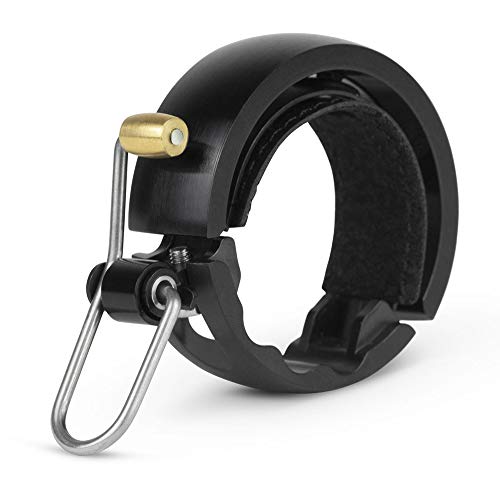 Knog Oi Luxe Bike Campanello Per Bicicletta Manubrio Allarme Di Sicurezza Anello Per Corno 23,8-31,8 Mm, Nero, Grande