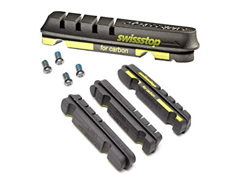 Kit 4 Zapatas Swissstop Flash Evo Negro/Carbon
