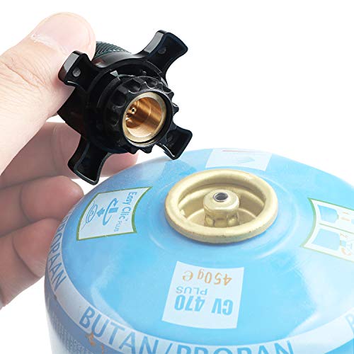 Jeebel Camp Adattatore Per Cartuccia ​Gas Per Collegamento Da ​Campingaz Cv Bombola Gas, Transizione Da Cartuccia Con Tappo Baionetta Cartucce Con Vit