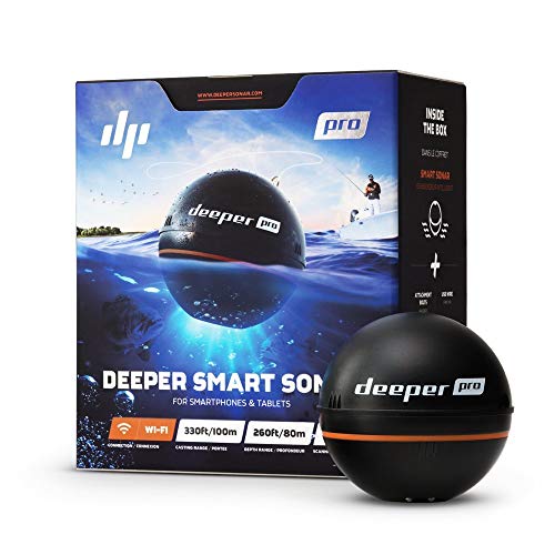 Deeper Sonar Wi-Fi Fishfinder Pro, Ecoscandaglio Portatile Per Smartphone Iphone/Android E Tablet Ipad/Android - Rilevazione Profondità Fino A 80 Metr
