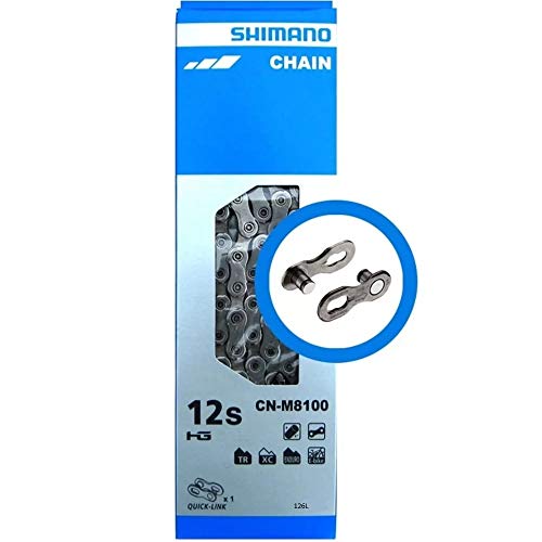 Shimano Cadena Xt M8100 12V 126 Es, Catena Unisex Adulto, Silver